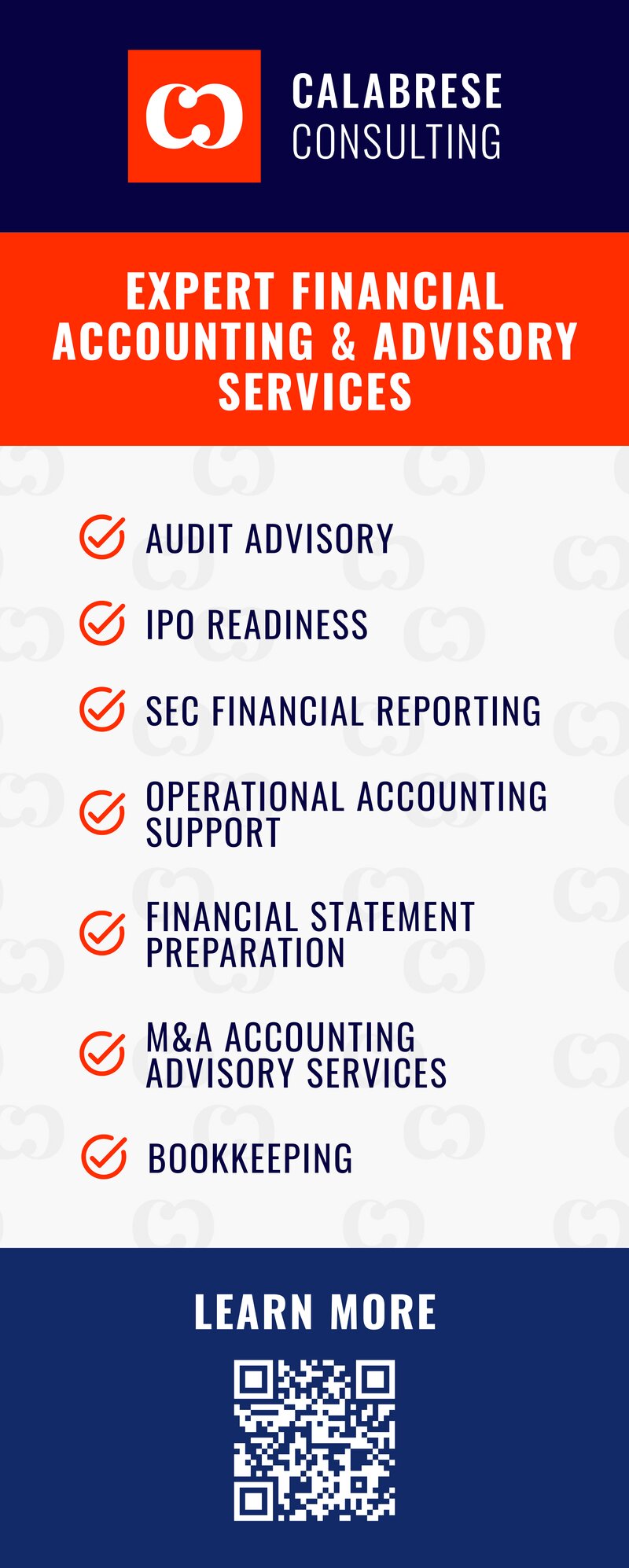 Calabrese Consulting general services banner ad
